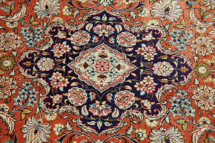 Persian Qum Rug 3' 3" x 4' 11" Hand-Knotted | No. AT47982