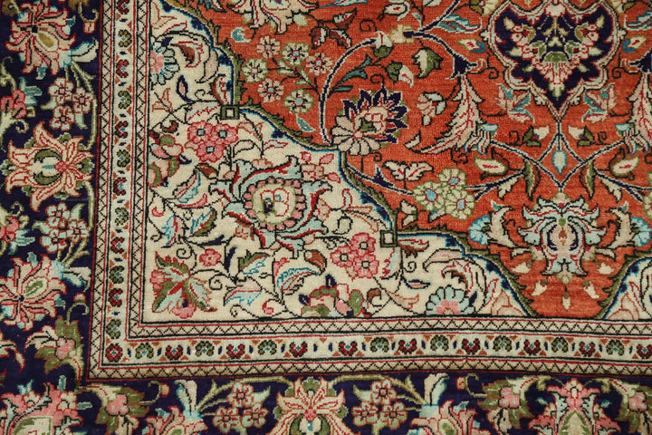 Persian Qum Rug 3' 3" x 4' 11" Hand-Knotted | No. AT47982