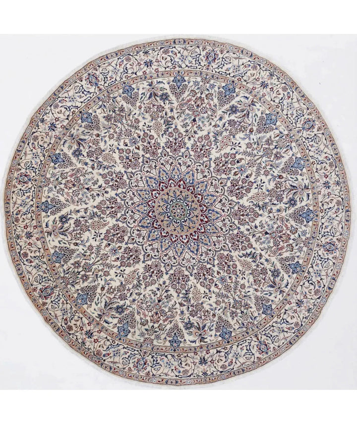 Persian Nain Rug 9' 5" x 9' 8" Hand-Knotted | No. AT47987