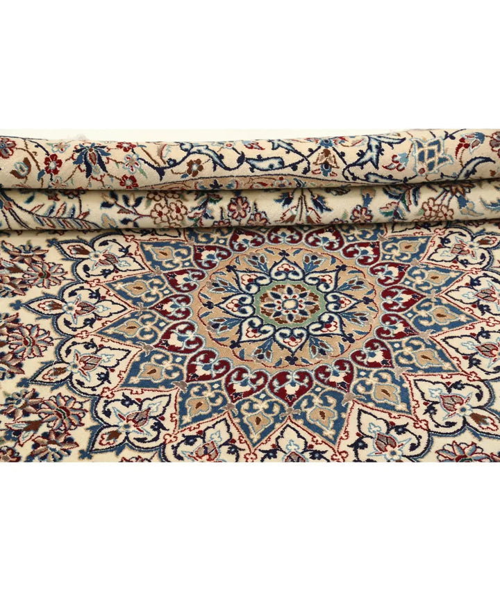 Persian Nain Rug 9' 5" x 9' 8" Hand-Knotted | No. AT47987