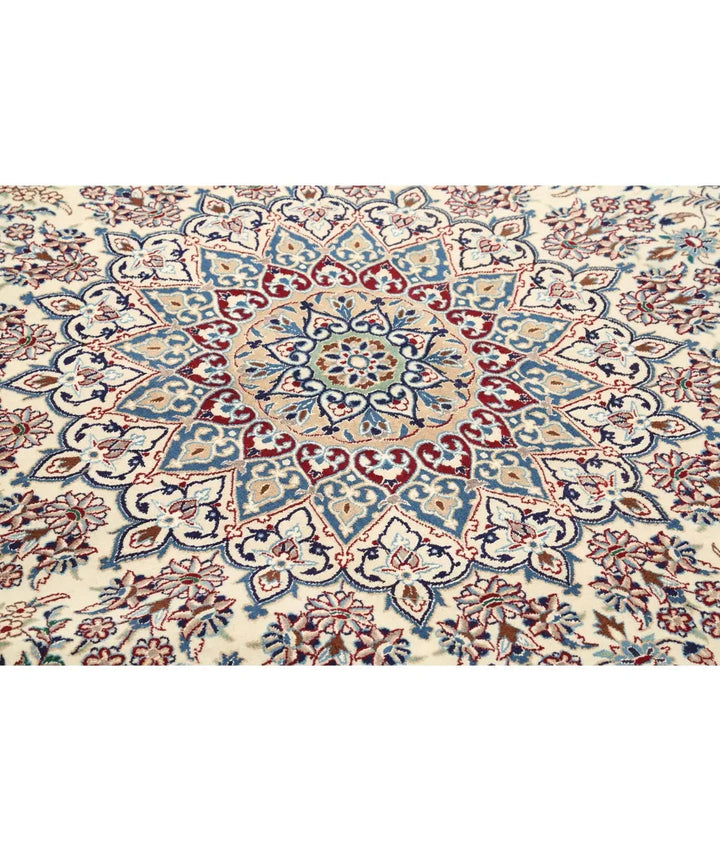 Persian Nain Rug 9' 5" x 9' 8" Hand-Knotted | No. AT47987