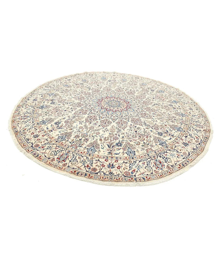 Persian Nain Rug 9' 5" x 9' 8" Hand-Knotted | No. AT47987
