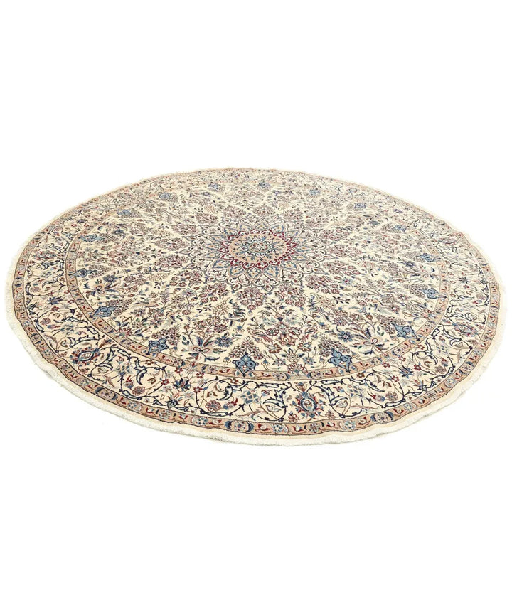 Persian Nain Rug 9' 5" x 9' 8" Hand-Knotted | No. AT47987