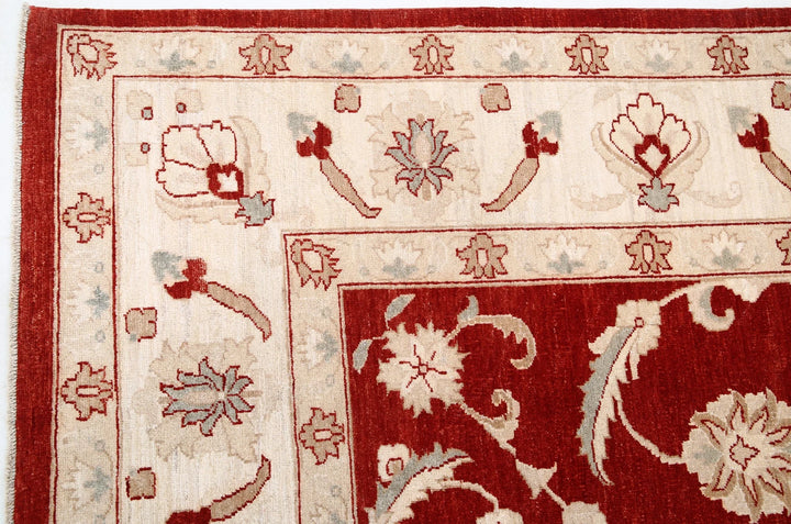 Afghan Ziegler Rug 9' 0" x 11' 11" Hand-Knotted | No. AT47997