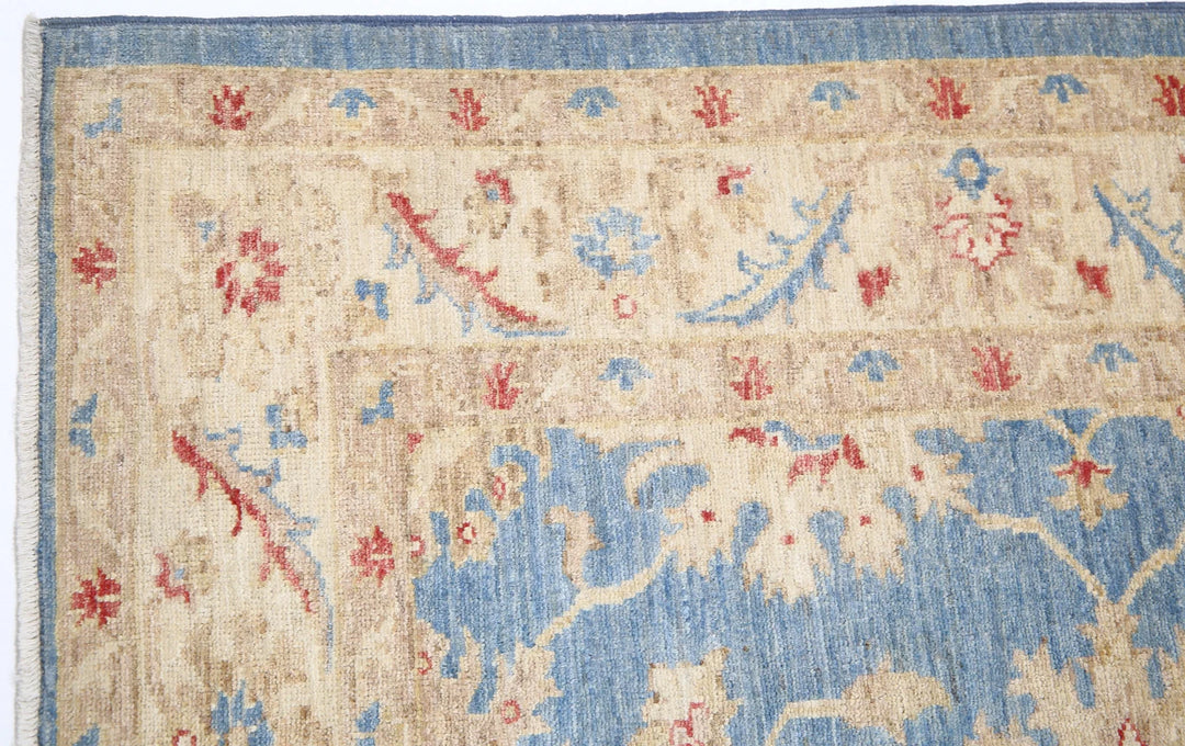 Afghan Ziegler Rug 5' 0" x 6' 8" Hand-Knotted | No. AT48060