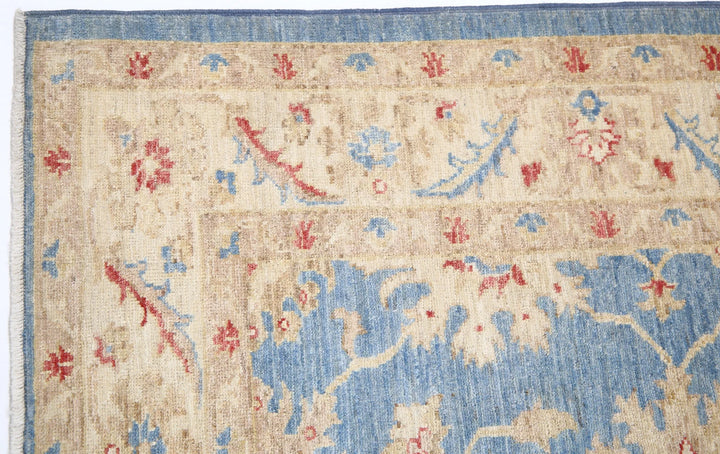 Afghan Ziegler Rug 5' 0" x 6' 8" Hand-Knotted | No. AT48060