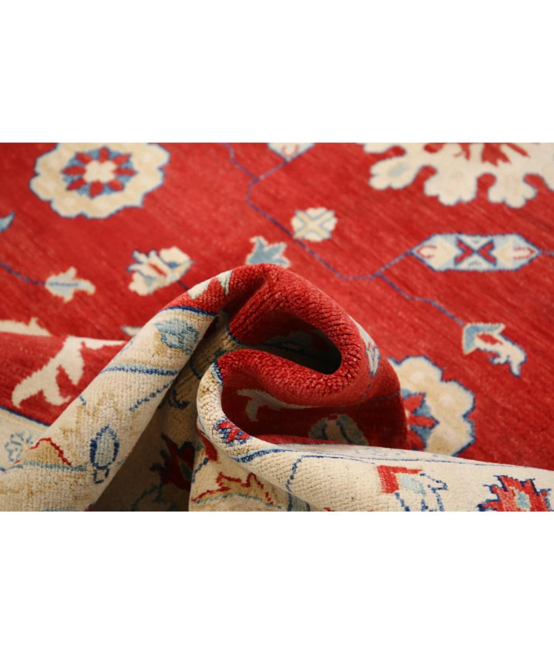 Afghan Kazak Rug 8' 10" x 11' 9" Hand-Knotted | No. AT48123