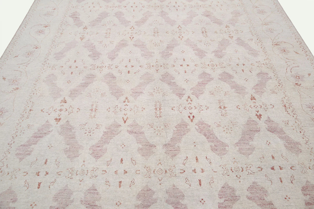 Afghan Serenity Rug 7' 9" x 10' 10" Hand-Knotted | No. AT48130