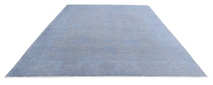Blue Afghan Overdye Rug 9' 10" x 13' 1" Hand-Knotted | No. AT48175