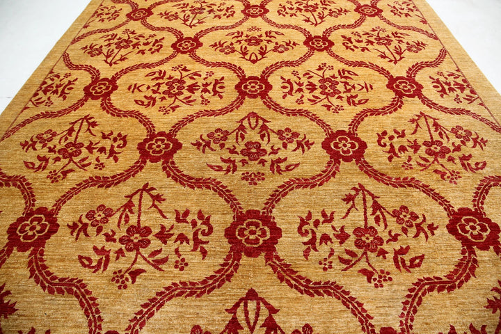 Afghan Modcar Rug 9' 9" x 14' 0" Hand-Knotted | No. AT48230
