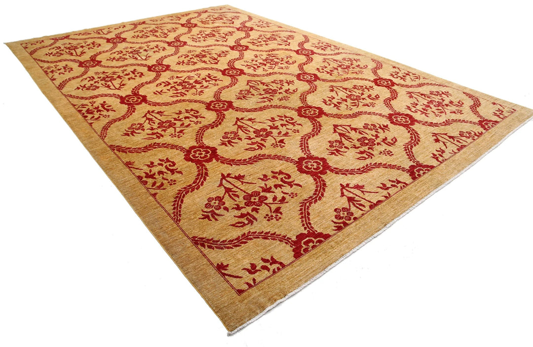 Afghan Modcar Rug 9' 9" x 14' 0" Hand-Knotted | No. AT48230
