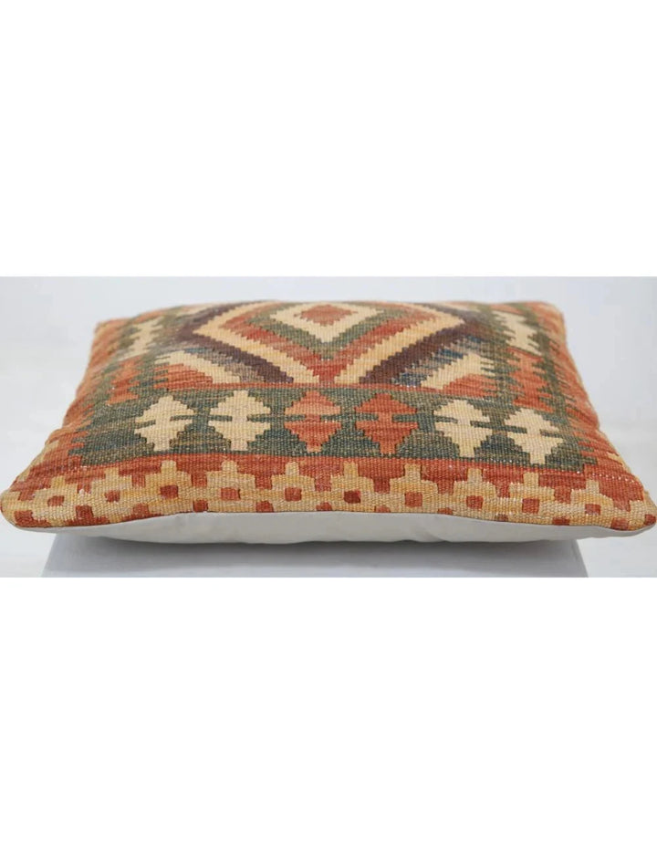 Multicolor Afghan Tribal Rug 1' 5'' x 1' 5'' Flat-Weave | No. AT48279