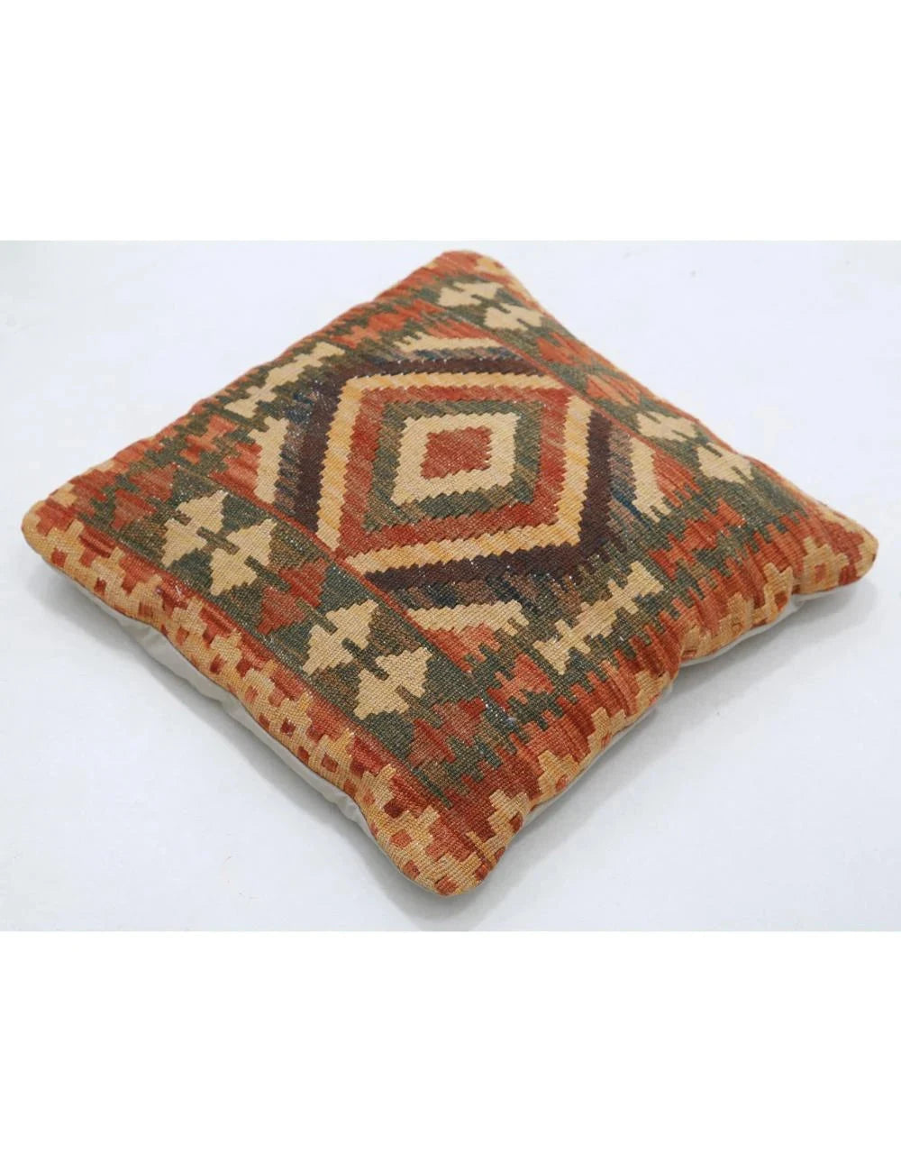 Multicolor Afghan Tribal Rug 1' 5'' x 1' 5'' Flat-Weave | No. AT48279
