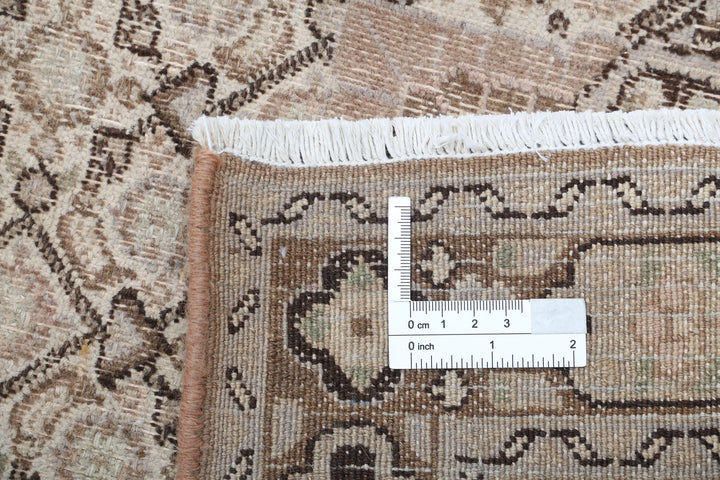 Taupe Brown Persian Bijar Rug 7' 9" x 9' 7" Hand-Knotted | No. AT48305