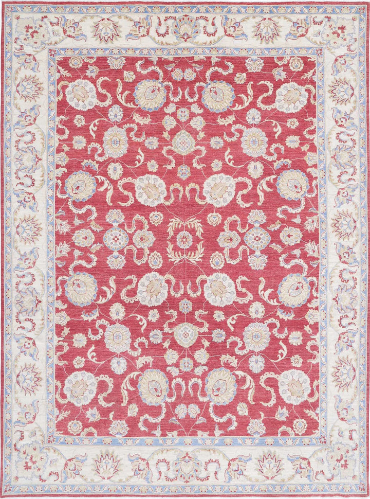 Afghan Ziegler Sultanabad Rug 8' 10" x 12' 0" Hand-Knotted | No. AT48353