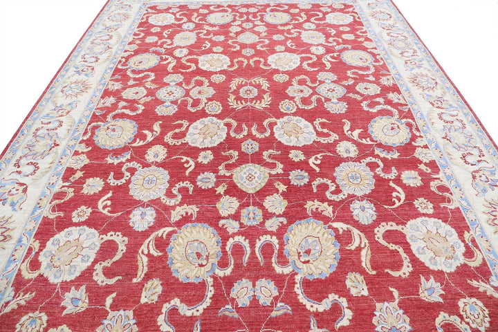 Afghan Ziegler Sultanabad Rug 8' 10" x 12' 0" Hand-Knotted | No. AT48353
