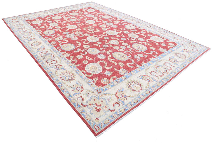 Afghan Ziegler Sultanabad Rug 8' 10" x 12' 0" Hand-Knotted | No. AT48353