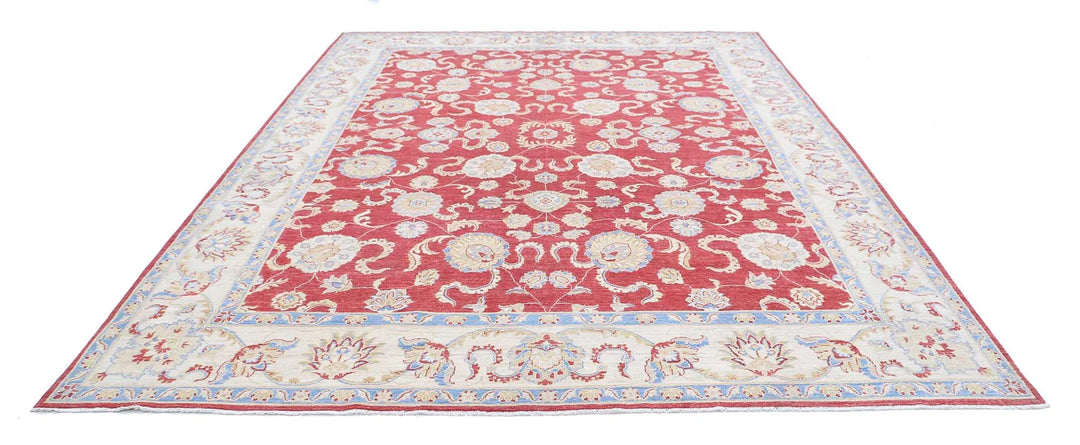 Afghan Ziegler Sultanabad Rug 8' 10" x 12' 0" Hand-Knotted | No. AT48353