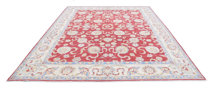 Afghan Ziegler Sultanabad Rug 8' 10" x 12' 0" Hand-Knotted | No. AT48353