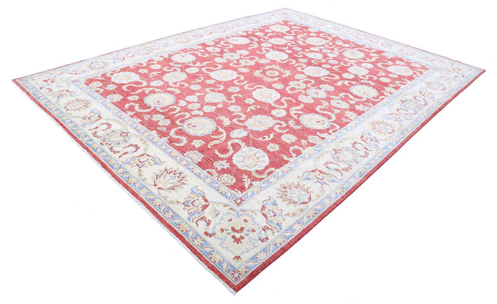 Afghan Ziegler Sultanabad Rug 8' 10" x 12' 0" Hand-Knotted | No. AT48353