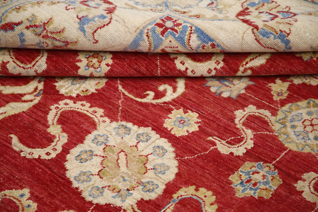 Afghan Ziegler Sultanabad Rug 8' 10" x 12' 0" Hand-Knotted | No. AT48353
