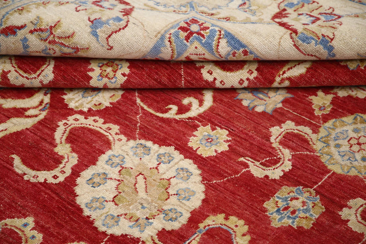 Afghan Ziegler Sultanabad Rug 8' 10" x 12' 0" Hand-Knotted | No. AT48353