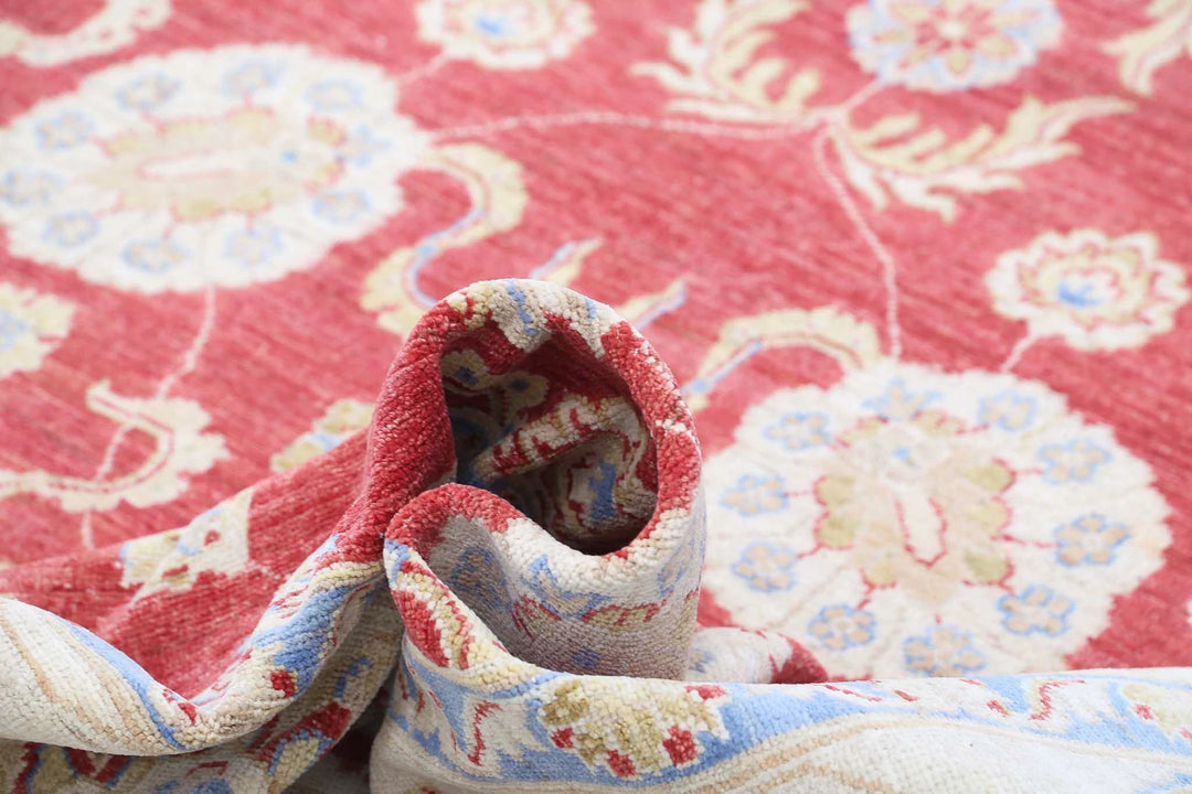 Afghan Ziegler Sultanabad Rug 8' 10" x 12' 0" Hand-Knotted | No. AT48353