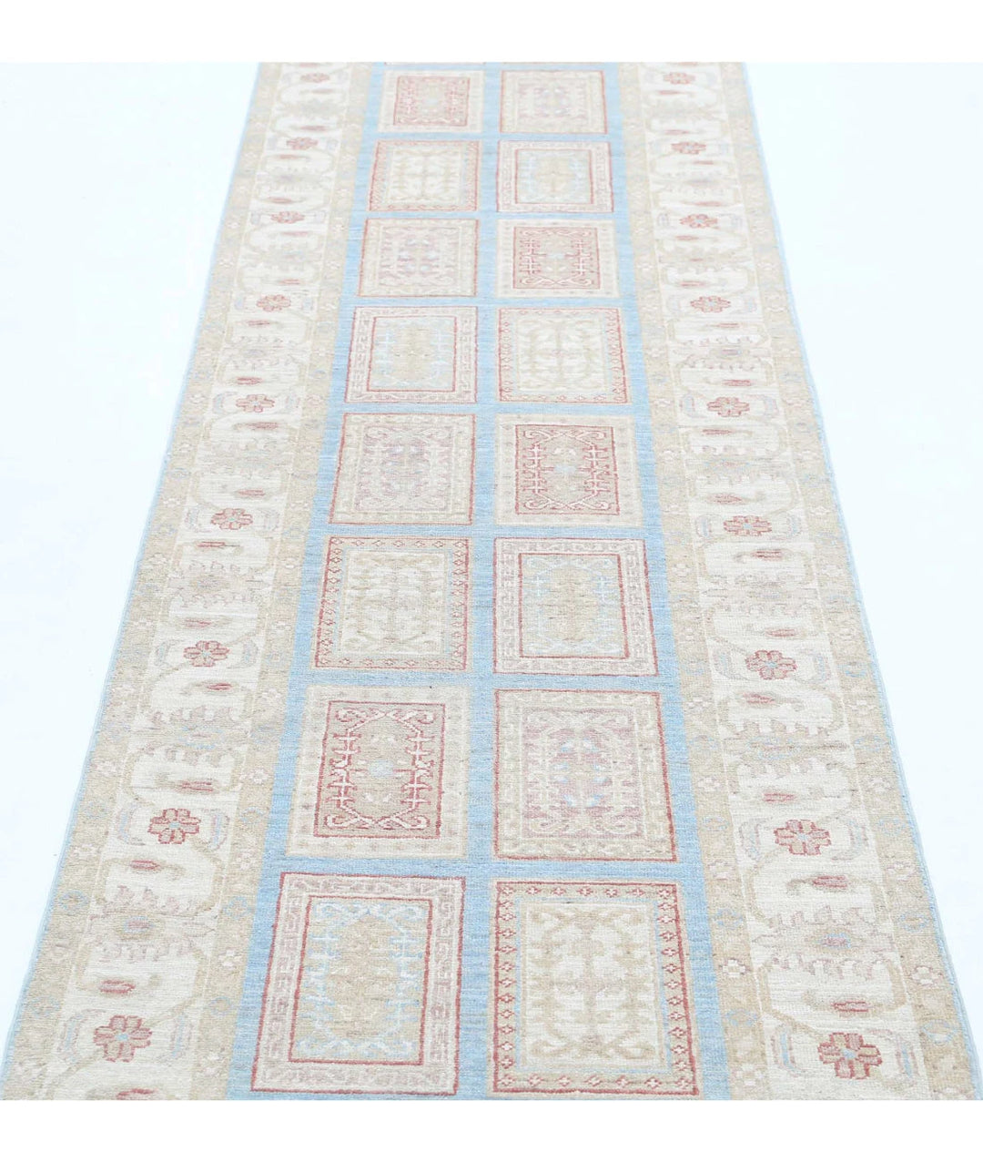 Afghan Serenity Runner Rug 2' 7" x 10' 1" Hand-Knotted | No. AT48369