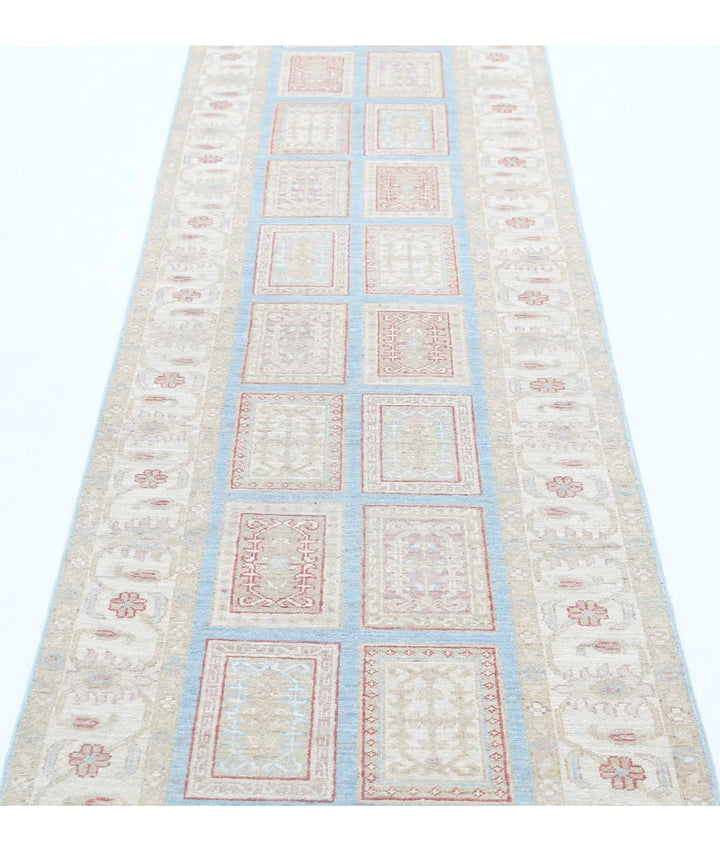 Afghan Serenity Runner Rug 2' 7" x 10' 1" Hand-Knotted | No. AT48369