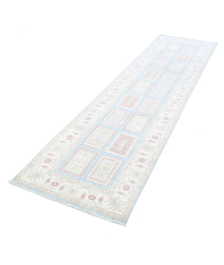 Afghan Serenity Runner Rug 2' 7" x 10' 1" Hand-Knotted | No. AT48369