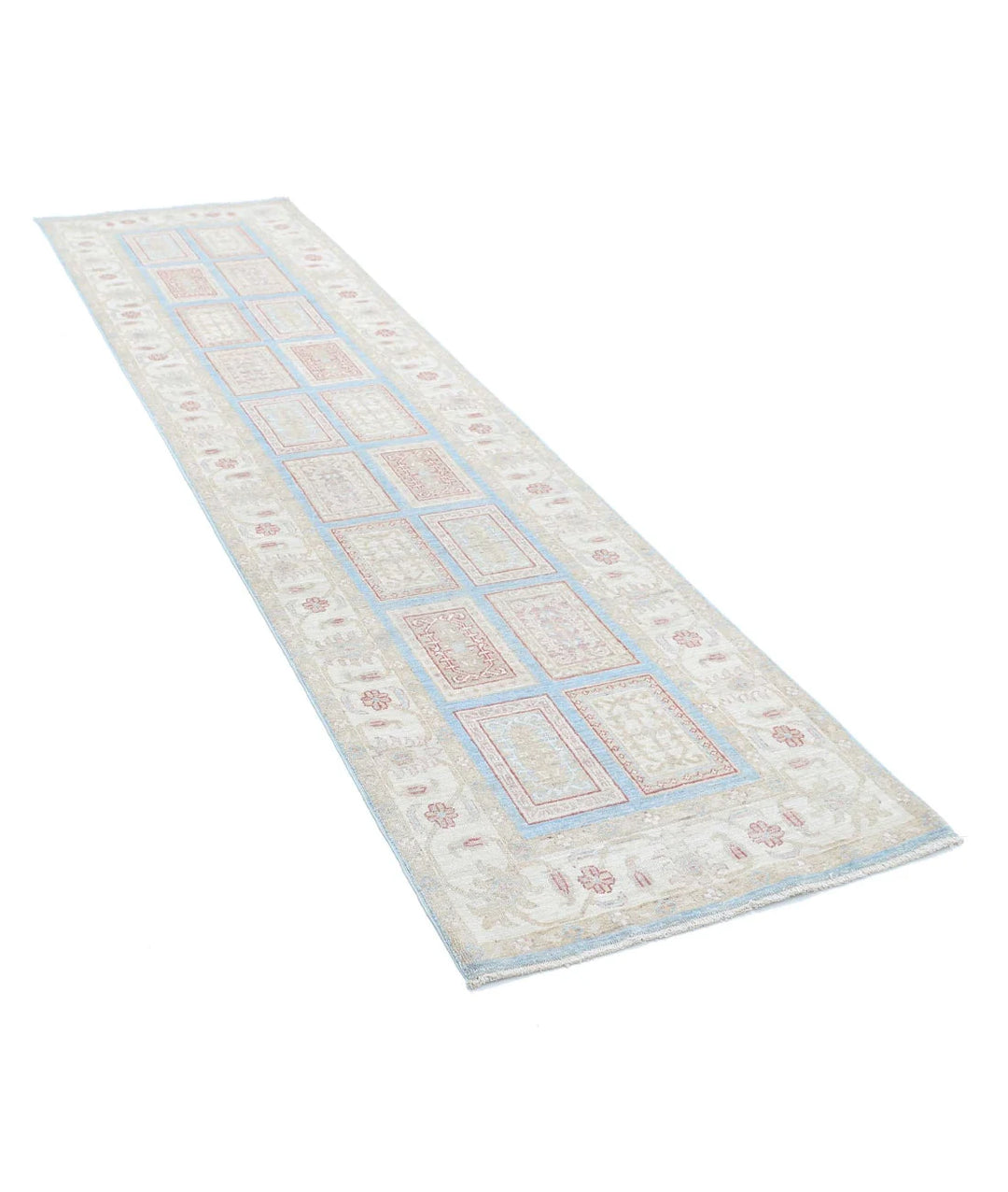 Afghan Serenity Runner Rug 2' 7" x 10' 1" Hand-Knotted | No. AT48369