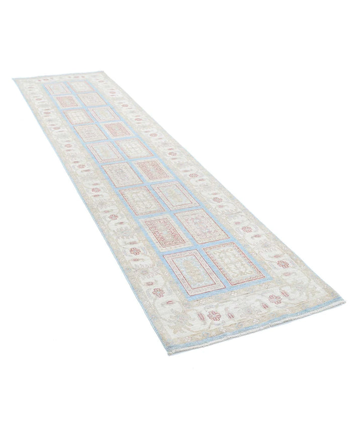 Afghan Serenity Runner Rug 2' 7" x 10' 1" Hand-Knotted | No. AT48369