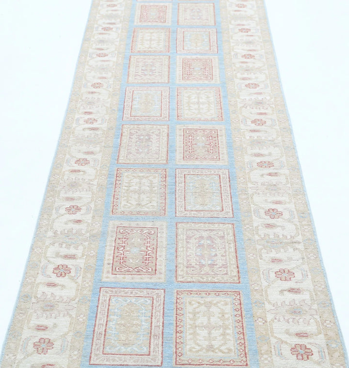 Afghan Serenity Runner Rug 2' 7" x 10' 1" Hand-Knotted | No. AT48369