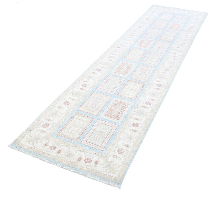 Afghan Serenity Runner Rug 2' 7" x 10' 1" Hand-Knotted | No. AT48369