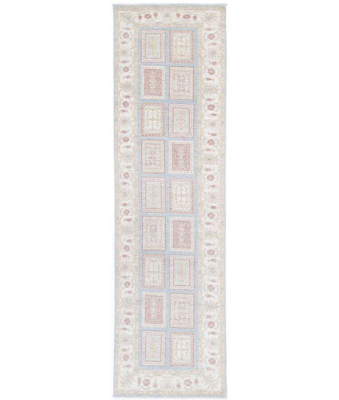 Afghan Serenity Runner Rug 2' 7" x 10' 1" Hand-Knotted | No. AT48369