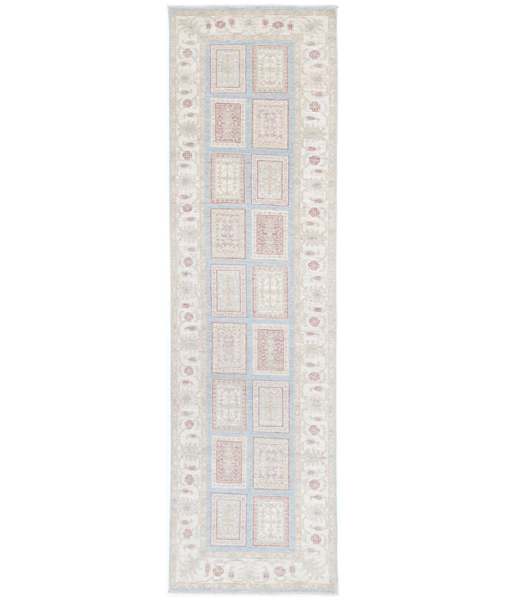 Afghan Serenity Runner Rug 2' 7" x 10' 1" Hand-Knotted | No. AT48369