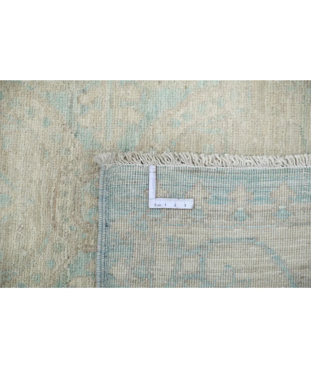 Blue Afghan Tabriz Rug 3' 0" x 10' 7" Hand-Knotted | No. AT48421