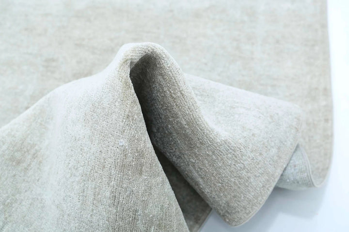 Grey Afghan Overdye Rug 2' 5" x 8' 5" Hand-Knotted | No. AT48422