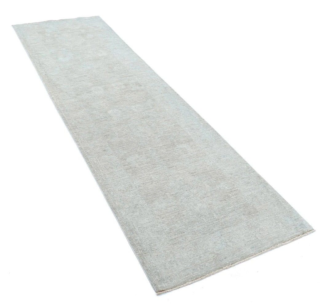 Grey Afghan Overdye Rug 2' 5" x 8' 5" Hand-Knotted | No. AT48422