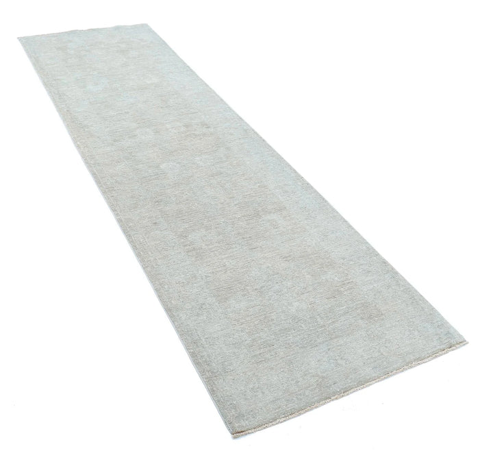 Grey Afghan Overdye Rug 2' 5" x 8' 5" Hand-Knotted | No. AT48422