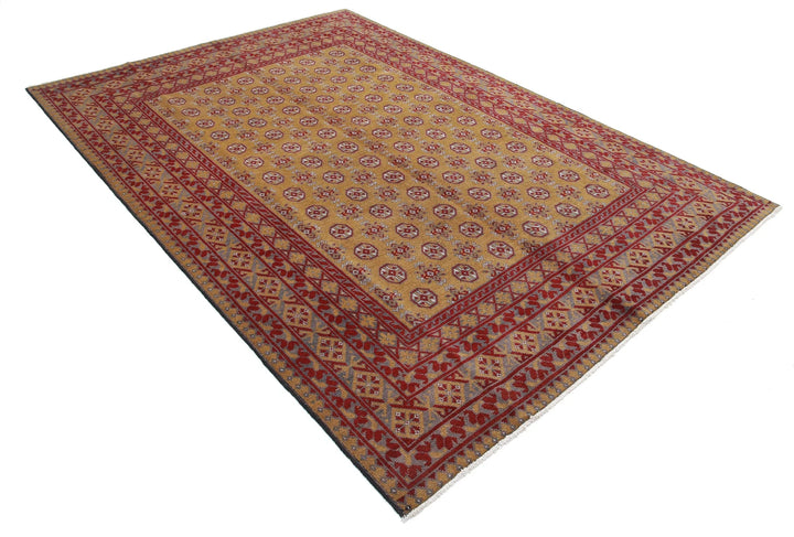 Afghan Revival Rug 6' 6" x 9' 3" Hand-Knotted | No. AT48458