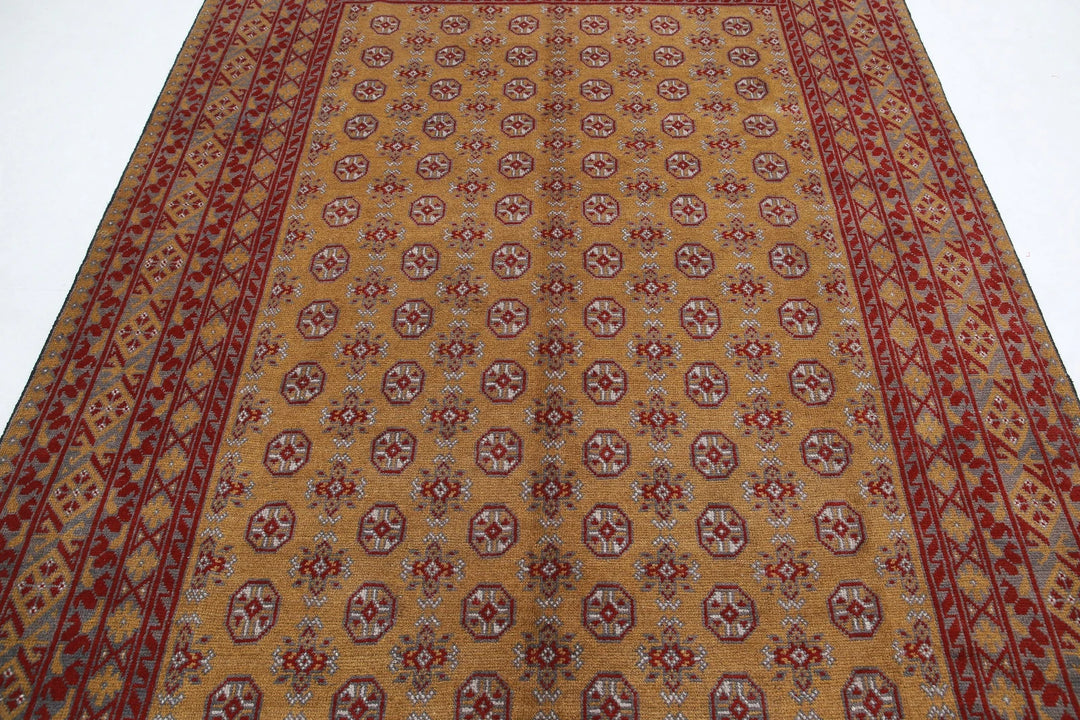 Afghan Revival Rug 6' 6" x 9' 3" Hand-Knotted | No. AT48458
