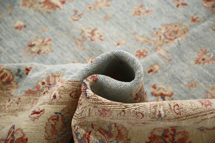 Afghan Ziegler Rug 6' 9" x 9' 8" Hand-Knotted | No. AT48510