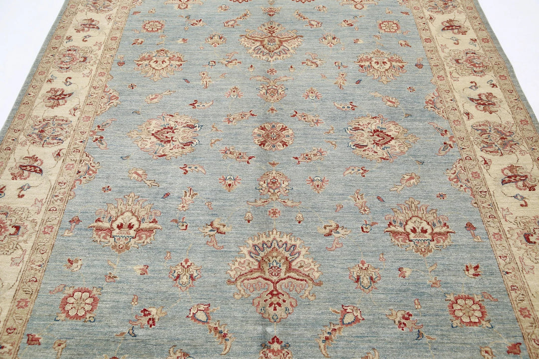 Afghan Ziegler Rug 6' 9" x 9' 8" Hand-Knotted | No. AT48510
