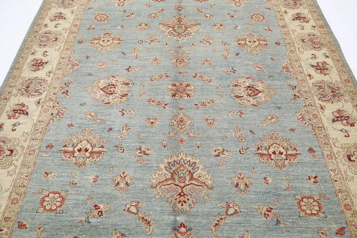 Afghan Ziegler Rug 6' 9" x 9' 8" Hand-Knotted | No. AT48510
