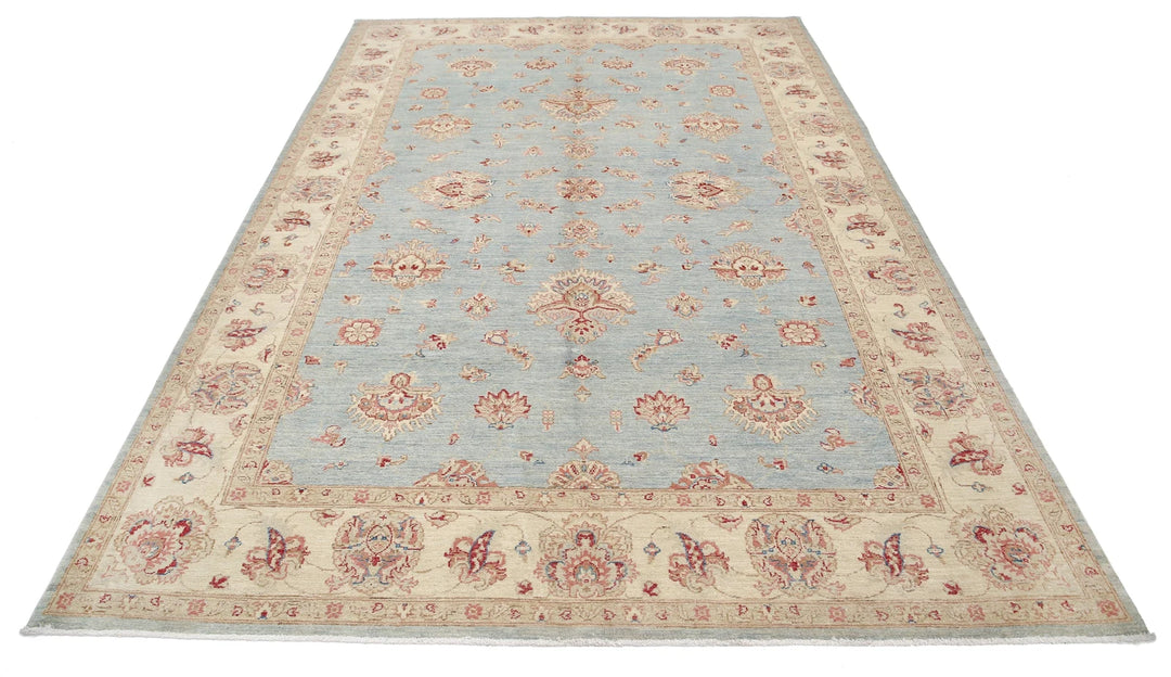 Afghan Ziegler Rug 6' 9" x 9' 8" Hand-Knotted | No. AT48510