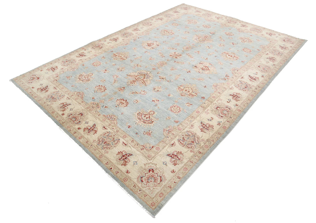 Afghan Ziegler Rug 6' 9" x 9' 8" Hand-Knotted | No. AT48510