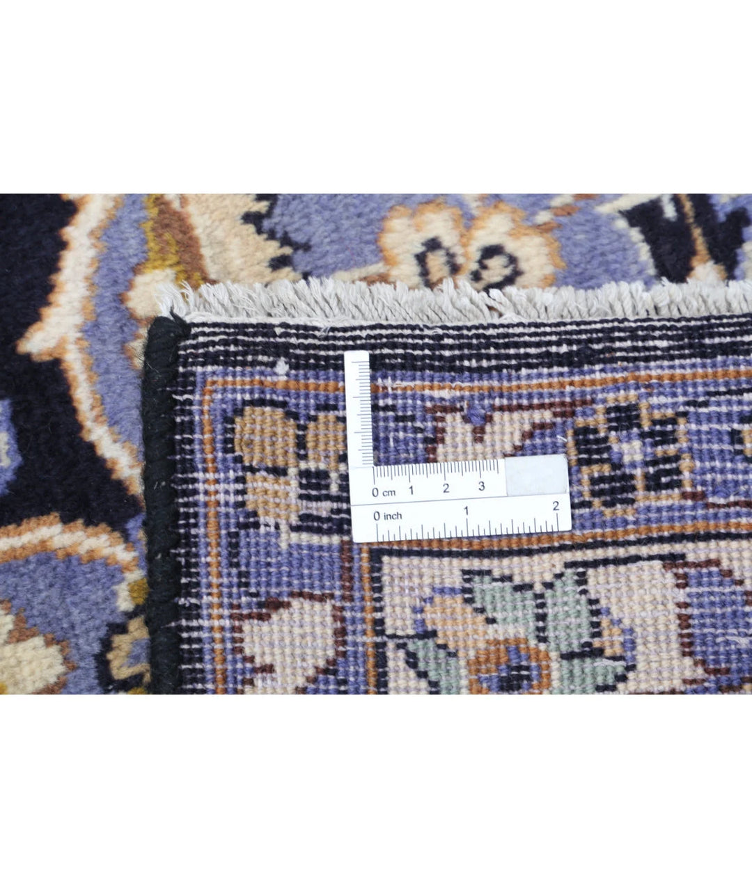Black Persian Kashan Rug 9' 7" x 12' 8" Hand-Knotted | No. AT48526