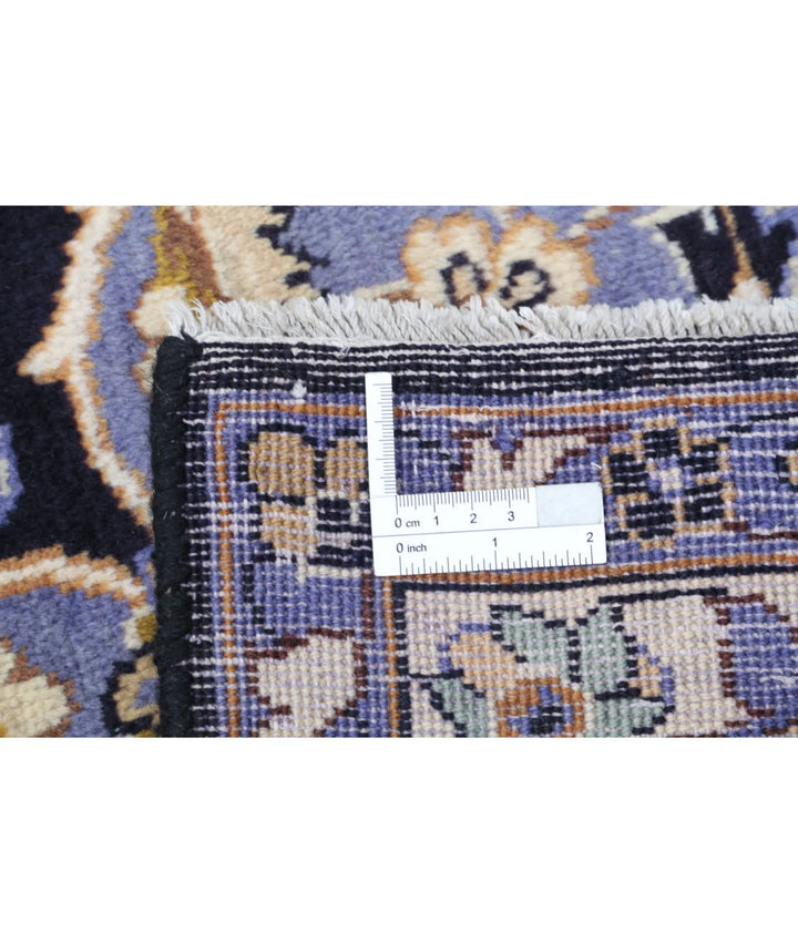 Black Persian Kashan Rug 9' 7" x 12' 8" Hand-Knotted | No. AT48526