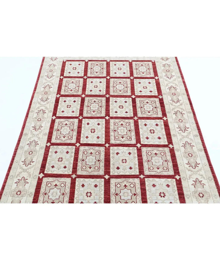 Afghan Bakhtiari Rug 4' 0" x 6' 0" Hand-Knotted | No. AT48562